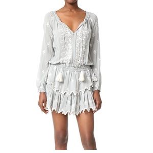 Loveshackfancy Embroidered Popover Ruffle dress